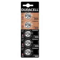 [106000034] Blister 5 Piles boutons lithium Duracell CR2025 - boîte prés. 4 u