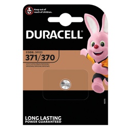[106000036] Pile pour montre Duracell 370/371 (SR69) Blister 1 u