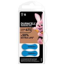 [106000043] Pila para audífono Duracell DA 675 Blister 6u