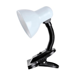 [204200032] Lampe de bureau à bras articulé avec pince Saidu E27 Blanche