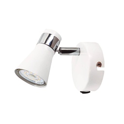 [200000001] Selna simple wall spotlight with switch GU10 white