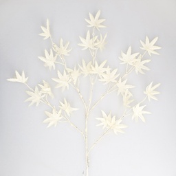 [204690006] Branche décorative LED feuilles d'érable blanches 0,70 M Lumière chaude