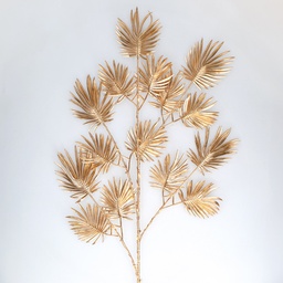 [204690011] Ramo decorativo LED de folhas palmito douradas 0,75 m Luz quente