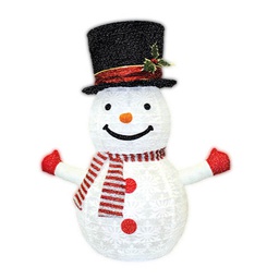 [204690049] Foldable LED Snowman 700mm 8 Functions Warm White