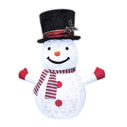 [204690050] Foldable LED Snowman 700mm 8 Functions Cool White