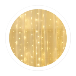 [204605018] Rideau LED lumineux 5x1M 8 fonctions lumière chaude