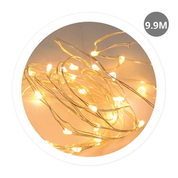 [204805029] 9,9M Copper LED garland 8 Funtions Warm White