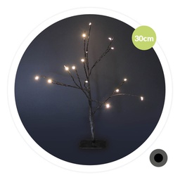 [204690141] Árbol decorativo LED Cumia 30cm 2xAA Negro
