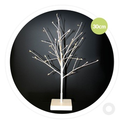 [204690142] Árbol decorativo LED Cumia 30cm 2xAA Blanco