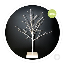 [204690142] Árvore decorativa LED Cumia 30 cm 2 x AA Branco