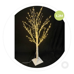 [204690154] Árbol decorativo LED Sirka 1,2M Blanco