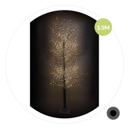 [204690156] Árbol decorativo LED Sirka 1,5M Negro