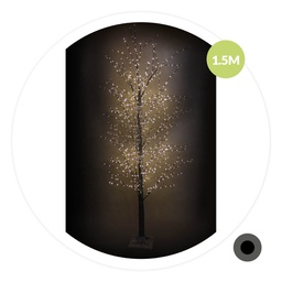 [204690157] Árbol decorativo LED Sirka 1,5M Blanco