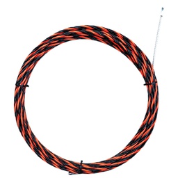 [501030001] Guide passe-câbles torsadé PVC et acier 6 mm 30 M rouge et noir