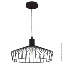 [204400025] Lámpara de techo colgante Serie Bamil E27 Ø380mm Negro