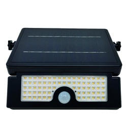 [200210024] Aplique solar LED com sensor de movimento e crepuscular 6 W CCT Negro IP54