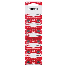 [106000044] Blister 10 Piles boutons alcaline Maxell LR41