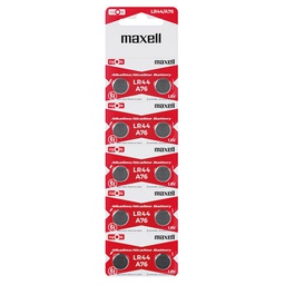 [106000046] Blister 10 Piles boutons alcaline Maxell LR44