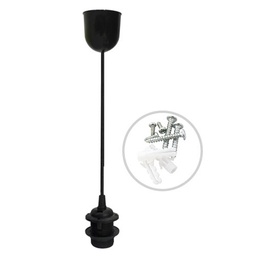 [101550002] Lámpara colgante Cuval E27 1M Negro