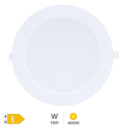 [201000078] Plastic recessed LED rounded downlight 18W 4000K white - Libertina