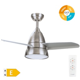 [300005049] Kidau 36' ceiling fan with remote control CCT 3 blades Nickel