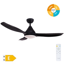 [300005050] Luma 46' DC ceiling fan with remote control CCT 3 blades dimmeable Black