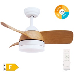 [300005052] Namuno 28' ceiling fan with remote control CCT 3 blades White/Haya