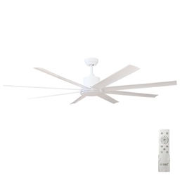 [300005061] Diongo 65' DC ceiling fan with remote control 8 blades White