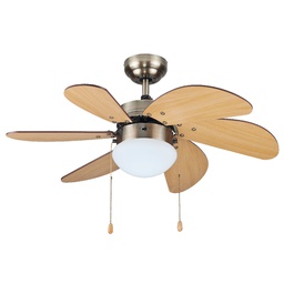 [300005076] 32' DC ceiling fan 2XE27 lampholder Natural