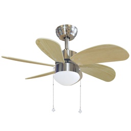 [300005076] 32' DC ceiling fan 2XE27 lampholder Natural