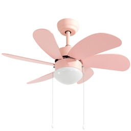 [300005077] 32' DC ceiling fan 2XE27 lampholder Pink