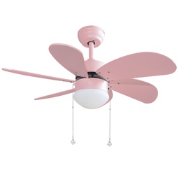[300005077] 32' DC ceiling fan 2XE27 lampholder Pink