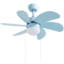 [300005079] 32' DC ceiling fan 2XE27 lampholder Blue
