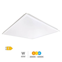 [203400026] LED recessed backlit panel 40W 3000K-4000K-6000K UGR&lt;19 60x60cms. White 