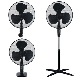 [300000022] Kureli 3 in 1 fan (table, wall, stand) 43cm Ø 45W Black