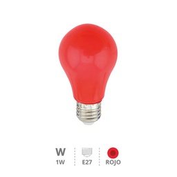 [200605010] Bombilla LED estándar 1W E27 Rojo
