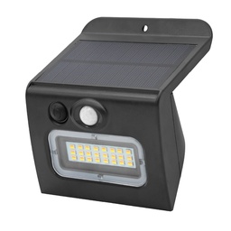 [200210026] Egoda Solar LED Bulkhead 3W with movement and night sensor CCT IP65 Black
