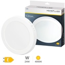 Downlight de surface LED rond Karawa 24W 4000K blanc