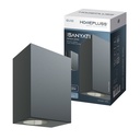 Sanyati Series square wall llamp 2 lights GU10 Max. 10W IP54 Black