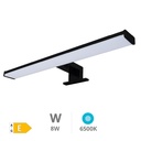 Aplique baño LED Laksa 8W 6500K IP44 Negro