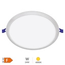 Downlight empotrable LED redondo Belur 18W 4000K Gris