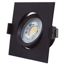 Anneau basculant carré à encastrer LED Gonde 7W 3000-4000-6500K Noir