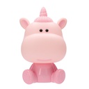 Luz de noche infantil LED Unicornio 5W RGB + luz día con altavoz y batería Rosa 
