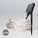 2X1M solar LED curtain Cool white