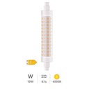 Lâmpada linear LED 118 mm R7s 10W 4000K regulável