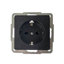 Base tomada schuko encastrável Gamma Preto