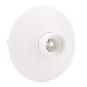 Portalámparas superficie plano E27 Blanco 