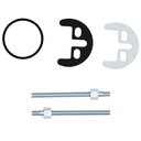 Set de fijación inox de media luna para grifería